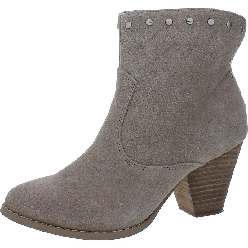 Splendid Womens Esmae Suede Studded Ankle Boots