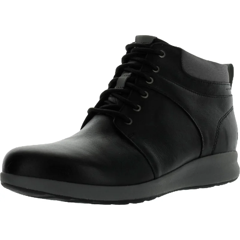 Unstructured by Clarks Womens Un Adorn Walk Leather Round Toe Ankle Boots
