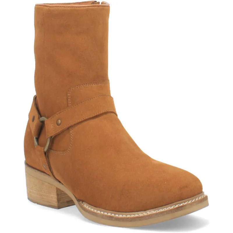 Dingo Mens Calgary Leather Block Heel Ankle Boots