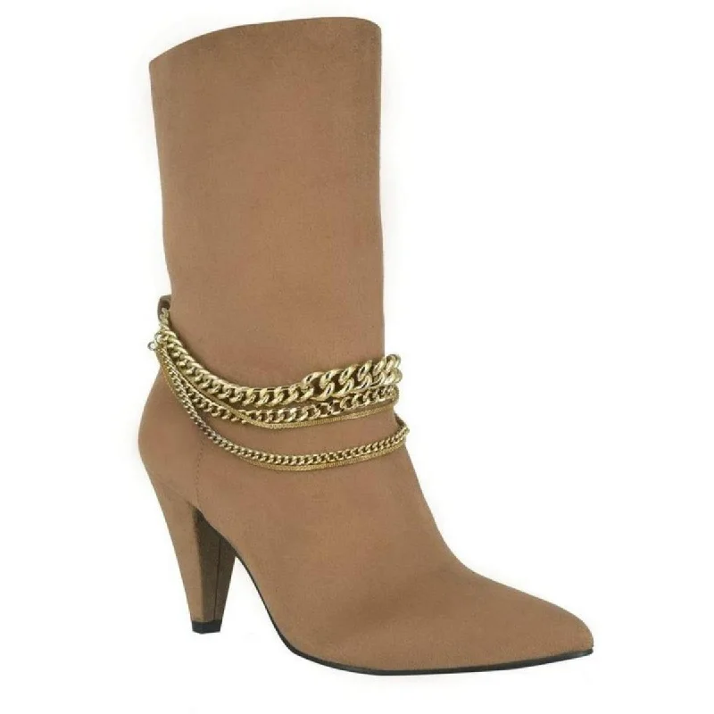 Impo Womens Terra Faux Suede Cone Heel Mid-Calf Boots