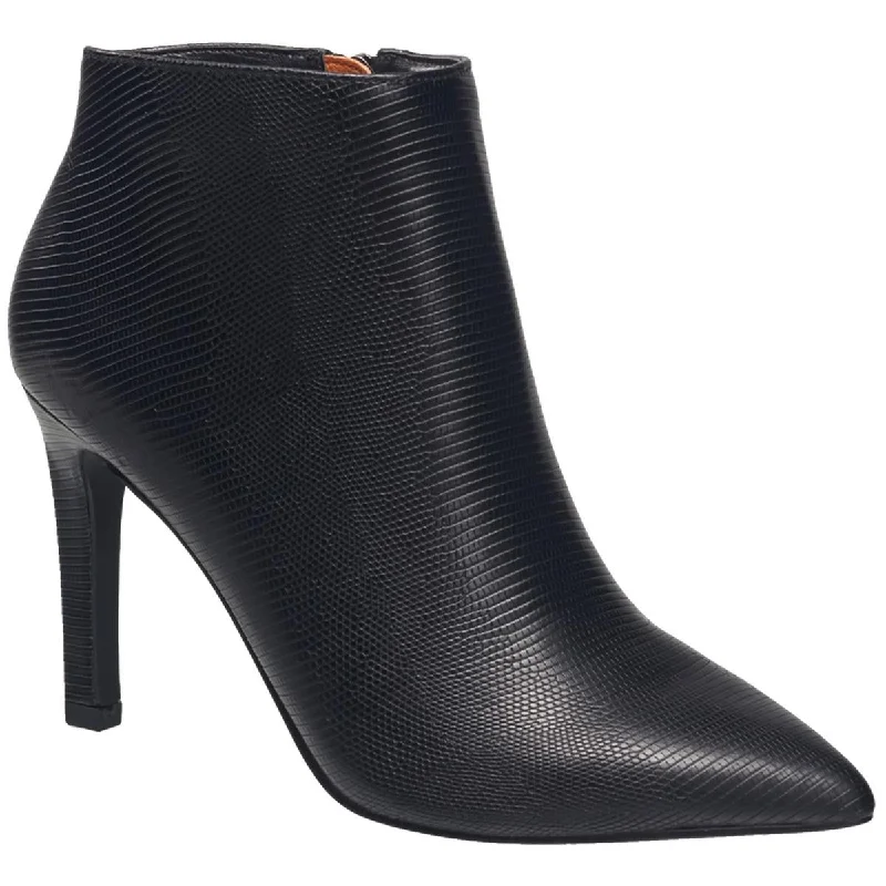 French Connection Womens ALLY Vegan Leather Pump Ankle Boots