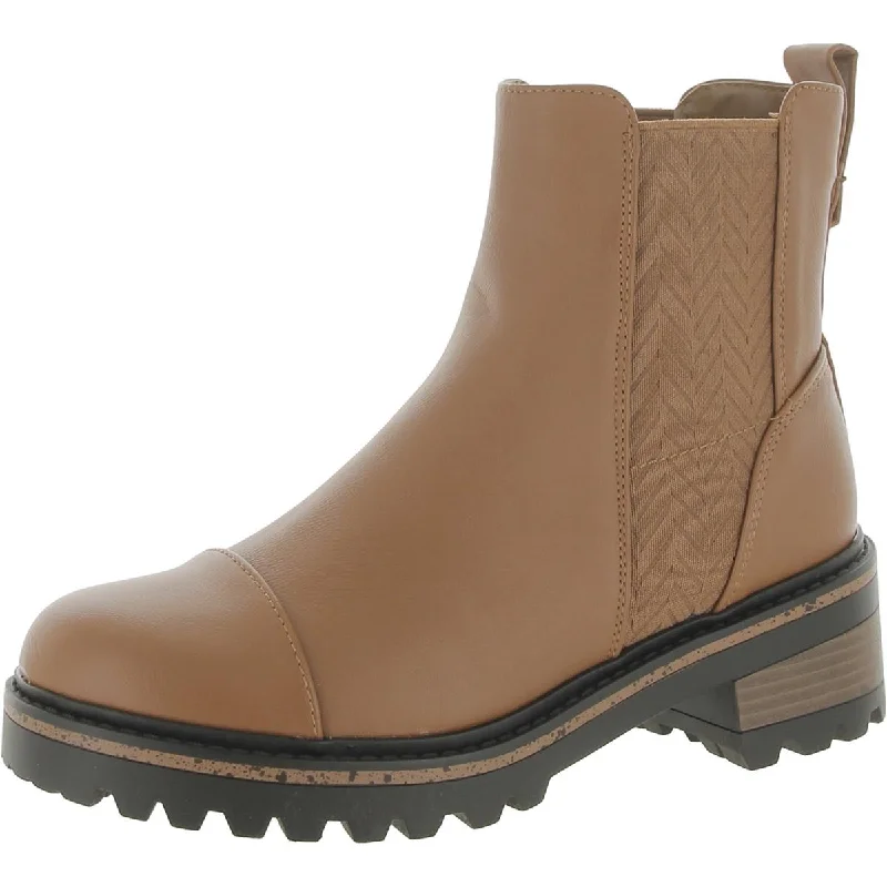 Journee Collection Womens Faux Leather Chelsea Ankle Boots