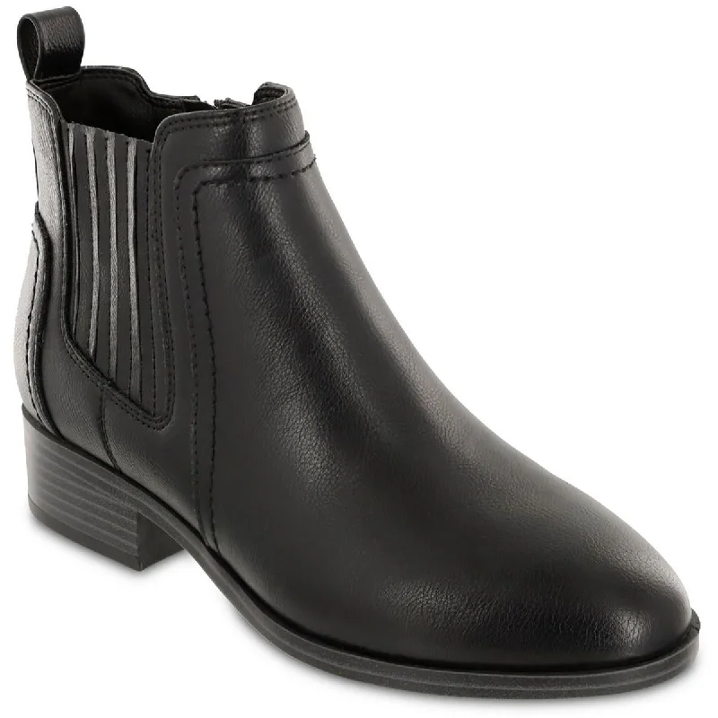 Mia Womens Belle Faux Leather Ankle Chelsea Boots