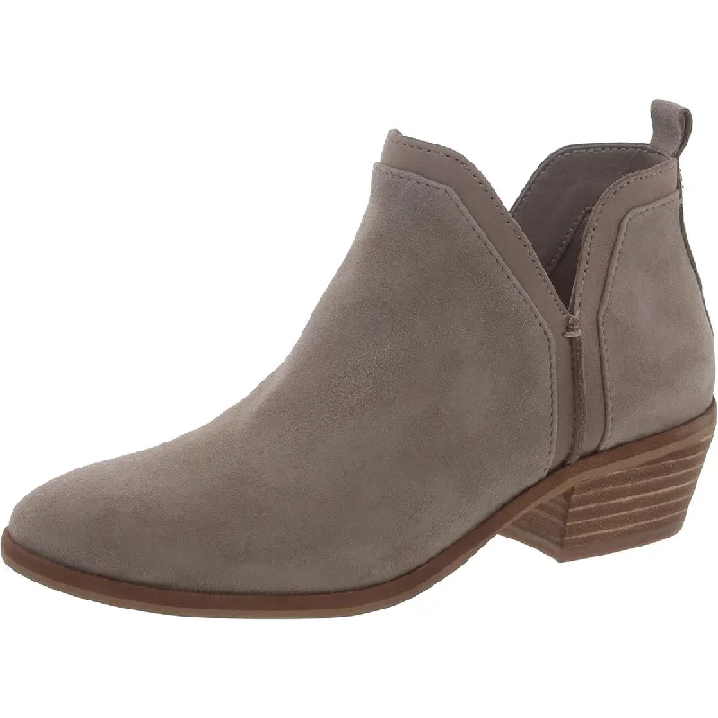 Sam Edelman Womens Suede Block Heel Ankle Boots