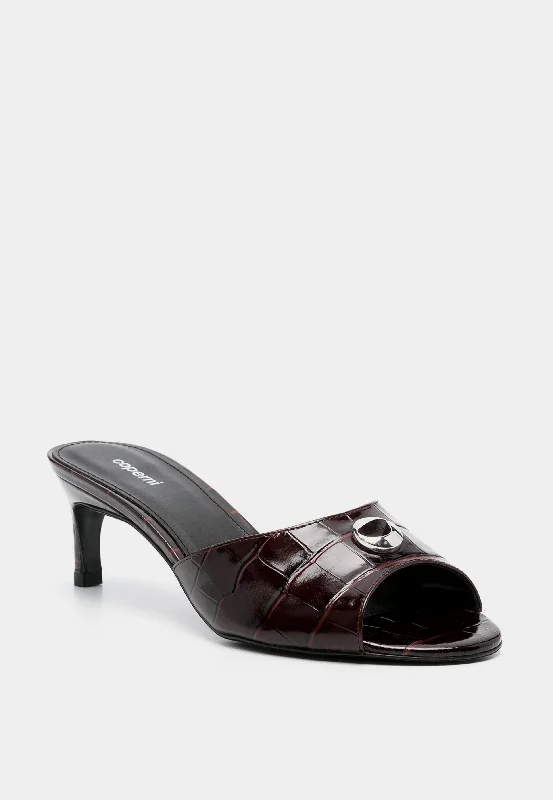 Coperni Croco Low Logo Mule Brown