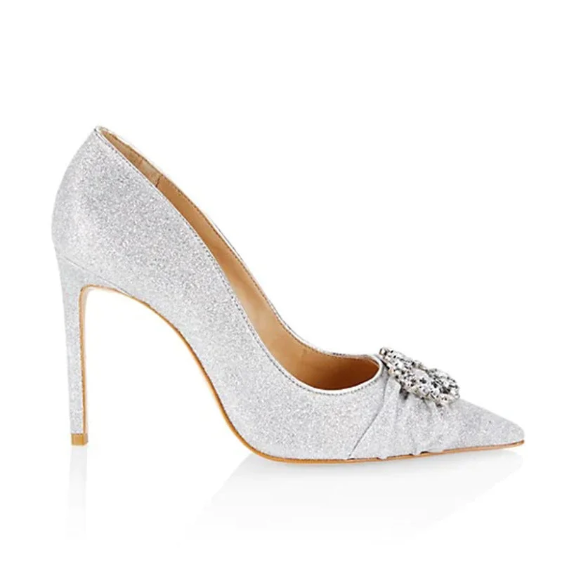 Elegant Ladies Wedding Banquet Dress High Heel Sandals Rhinestone Buckle Stilettos Pump Shoes for Women Bridesmaid shoes Elegant Ladies Wedding Banquet Dress High Heel Sandals Rhinestone Buckle Stilettos Pump Shoes for Women Bridesmaid shoes
