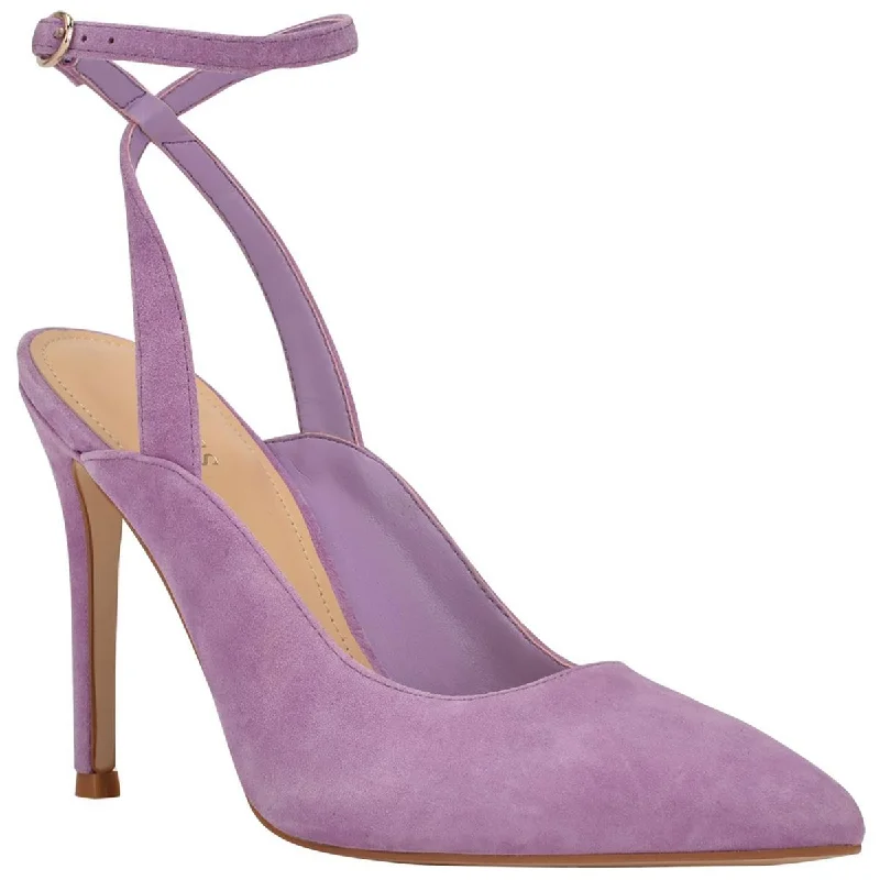 Guess Womens Cilea Suede Stiletto Ankle Strap