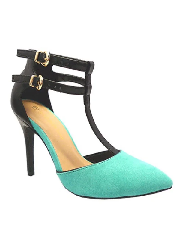 Bessy, Stiletto t-strap Heels