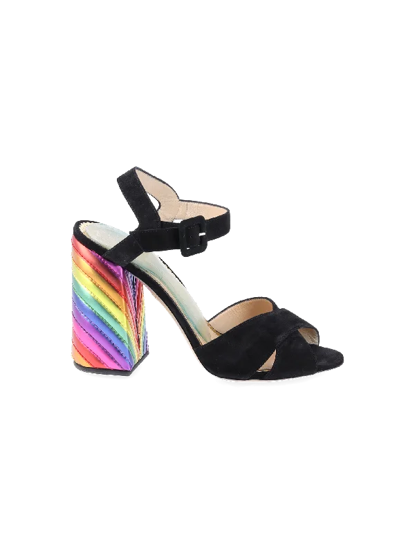rainbow 120mm block-heel sandals