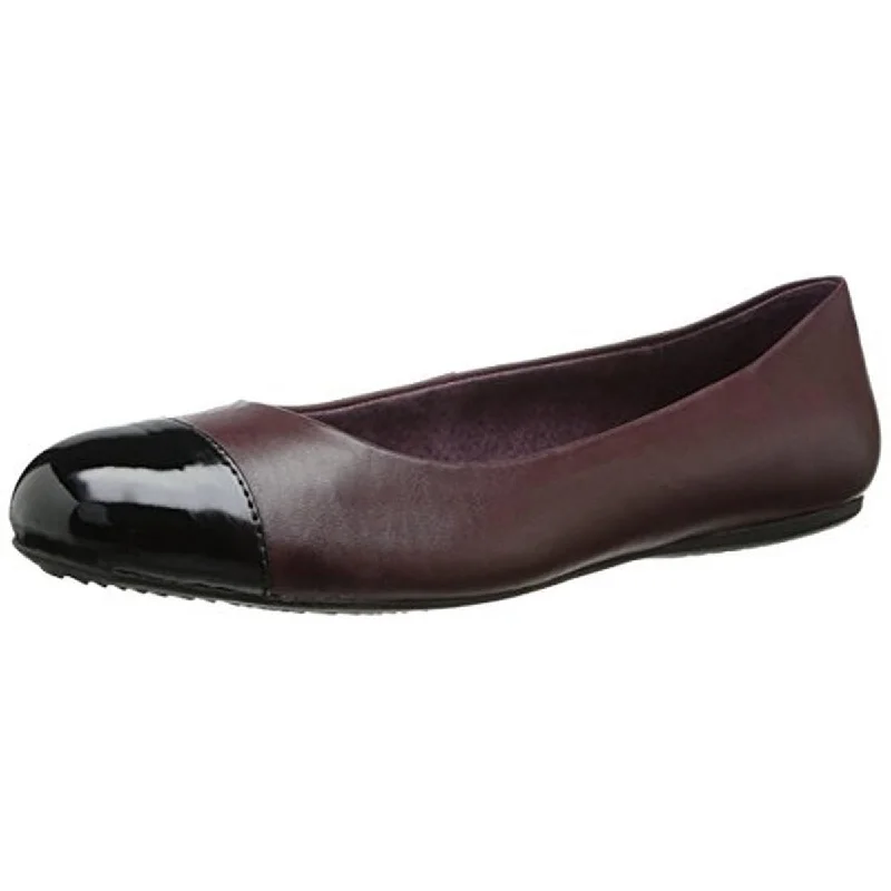 SoftWalk Womens Napa Leather Toe Cap Round-Toe Shoes