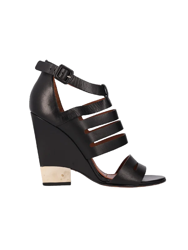 strappy wedge sandals