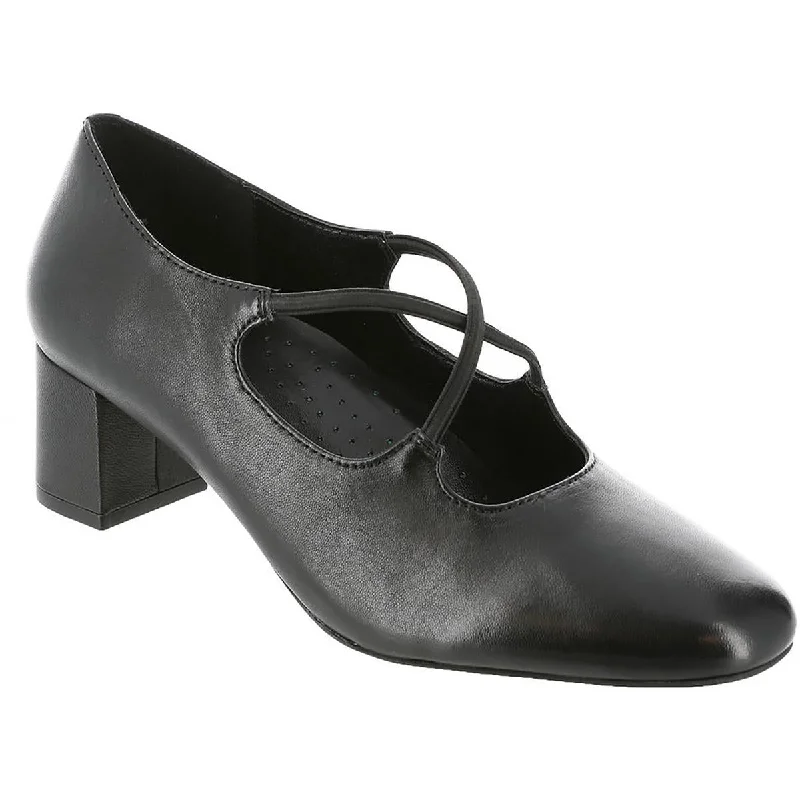Trotters Womens Demi Leather Slip-On Mary Janes