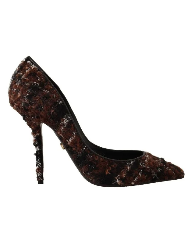 Dolce & Gabbana Tweed Pointed Stiletto Pumps