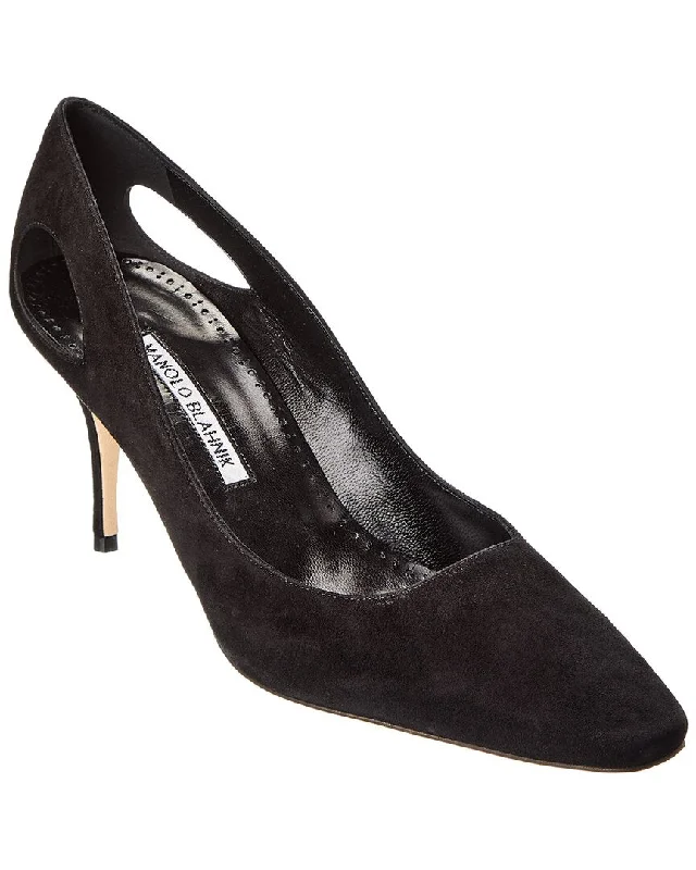 Manolo Blahnik Toplaca 70 Suede Pump