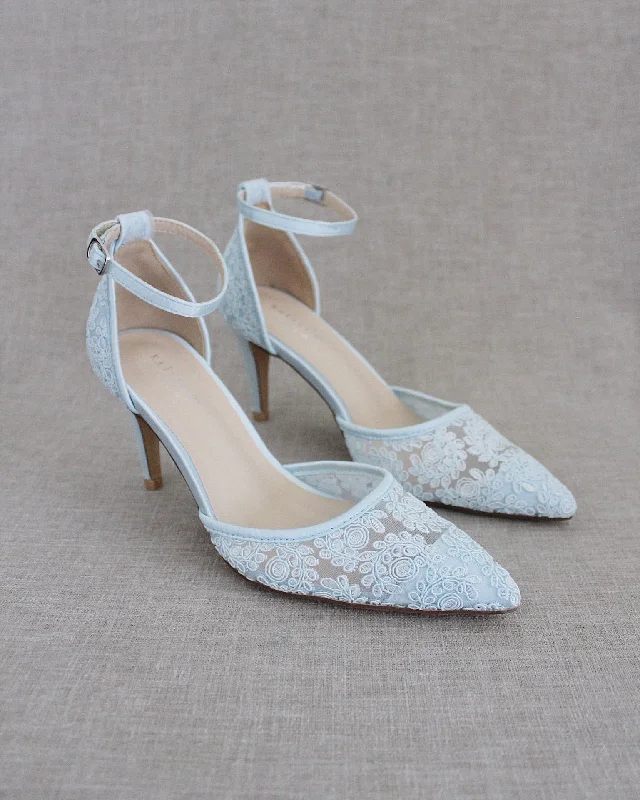 Lace Heels Wedding Shoes