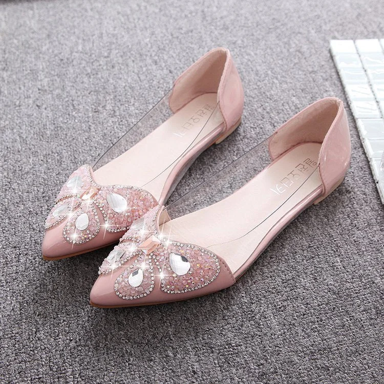 Springs Women Flats Spring Flat Shoes Pointed Soft Bottom