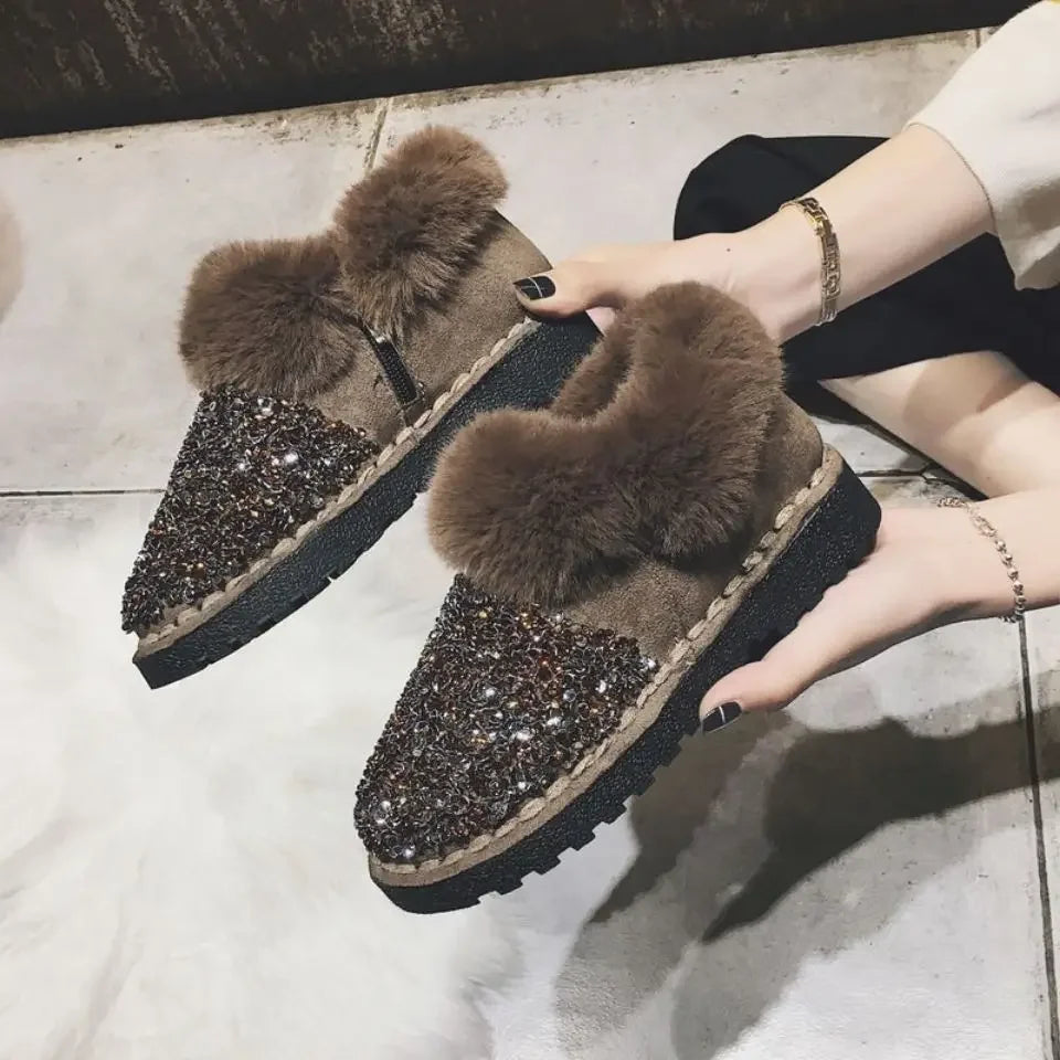 Sohiwoo Womens Snow Boots Sexy Round Toe Shoes for Women Rhinestone Elegant with Low Heels Plus Warm Y2k Anti Skid on Promotion Gyaru Pu Sohiwoo Womens Snow Boots Sexy Round Toe Shoes for Women Rhinestone Elegant with Low Heels Plus Warm Y2k Anti Skid on Promotion Gyaru Pu