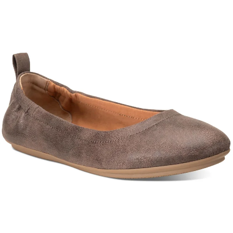Sun + Stone Womens Luccia Microsuede Comfort Ballet Flats