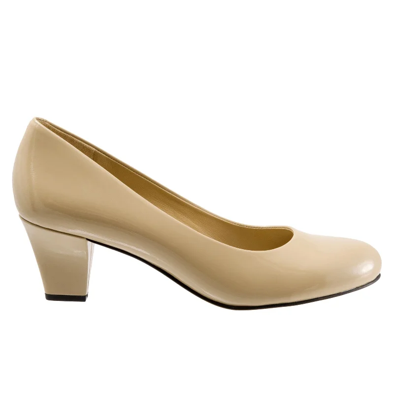 Trotters Penelope T1355-130 Womens Beige Leather Pumps Heels Shoes