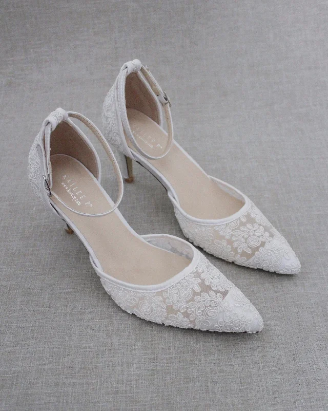 Lace Heels Wedding Shoes