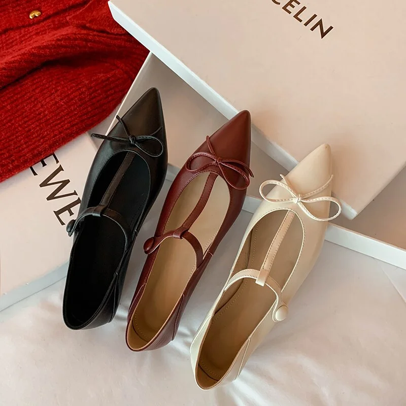 Advbridge 2023 new spring women pumps natural leather 22-24.5cm length cowhide+pigskin butterfly-knot buckle Mary Jane shoes thick heels Advbridge 2023 new spring women pumps natural leather 22-24.5cm length cowhide+pigskin butterfly-knot buckle Mary Jane shoes thick heels