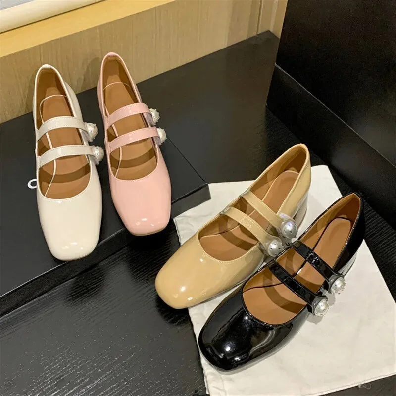 Advbridge New Spring Mary Jane Shoes Casual Shoes Chunky Heels Shoes for Women Square Toe Women Pumps Zapatos Mujer Large Size 34-43 Advbridge New Spring Mary Jane Shoes Casual Shoes Chunky Heels Shoes for Women Square Toe Women Pumps Zapatos Mujer Large Size 34-43