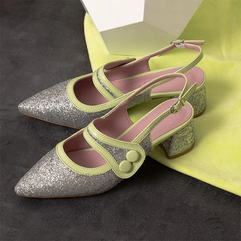 Advbridge Woman Bling Bling Pointed Toe Mary Jane Shoes Women Green Patchwork Buckle Pumps Party Heels Seuqins Sh Advbridge Woman Bling Bling Pointed Toe Mary Jane Shoes Women Green Patchwork Buckle Pumps Party Heels Seuqins Sh