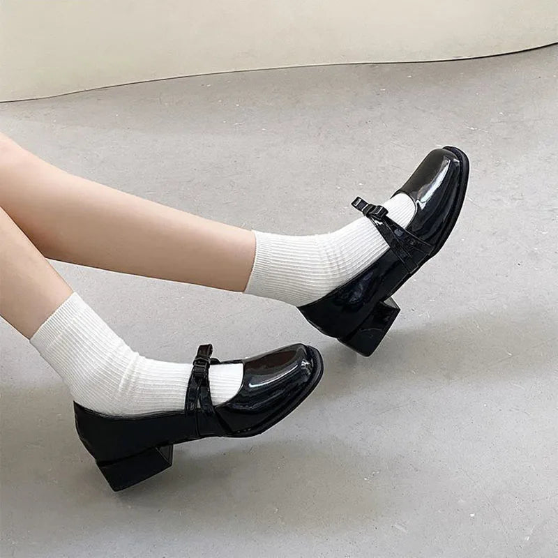 Advbridge - Women Mary Jane Shoes Women Fashion Bowtie Low Heel Shoes 2024 Spring Ladies Elgant Street Style Pumps Advbridge - Women Mary Jane Shoes Women Fashion Bowtie Low Heel Shoes 2024 Spring Ladies Elgant Street Style Pumps