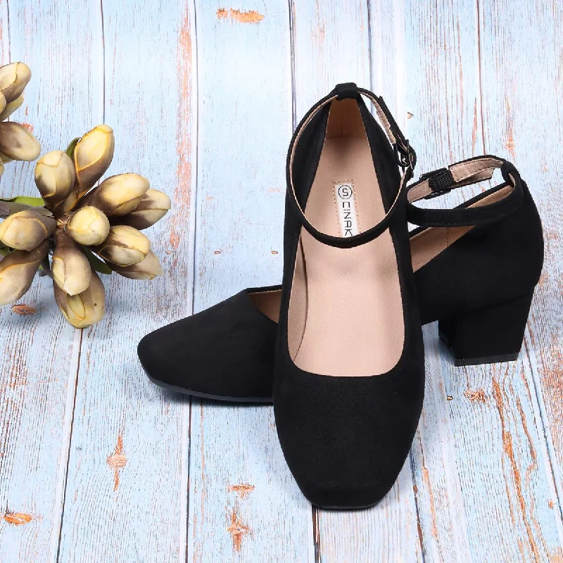CINAK Low Heel Chunky Heels Dress Shoes for Women- Comfortable Ankle Strap Pumps Square Toe Ladies Mary Jane CINAK Low Heel Chunky Heels Dress Shoes for Women- Comfortable Ankle Strap Pumps Square Toe Ladies Mary Jane