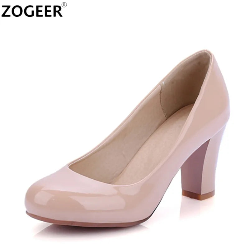 Elegant Red White High Heel Women Pumps Shoe Large size 45 Casual Party