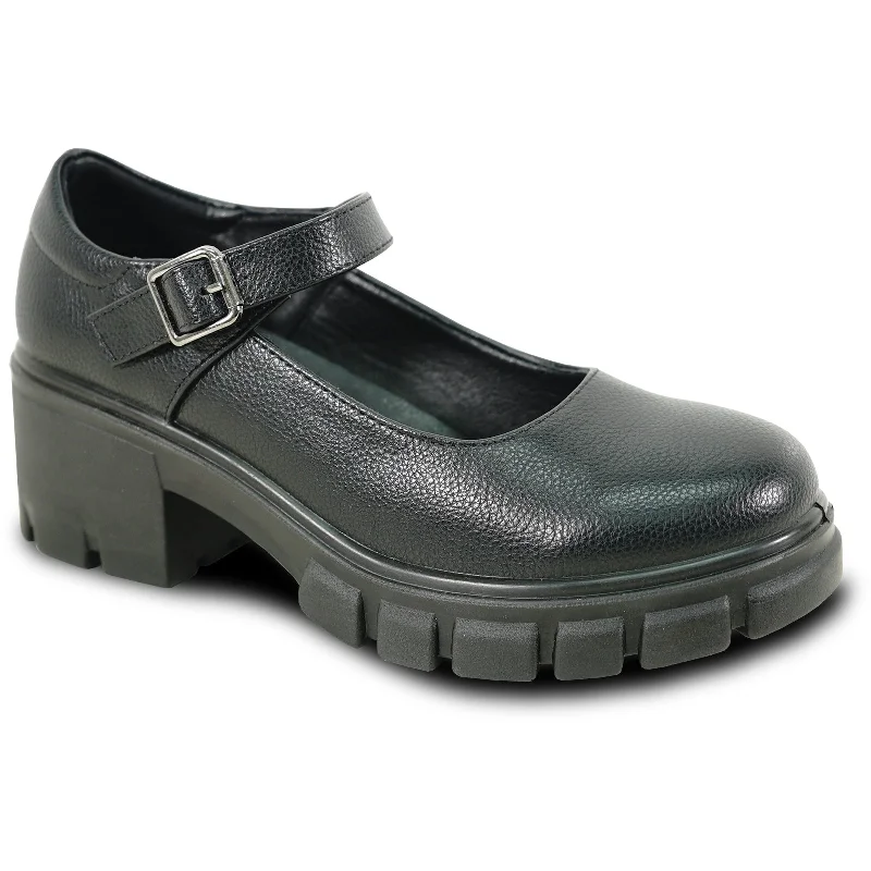 KOZI Women Comfort Dress Shoe OY3303 Platform Chunky Heel Pump Mary Jane Black with Removable Insole KOZI Women Comfort Dress Shoe OY3303 Platform Chunky Heel Pump Mary Jane Black with Removable Insole