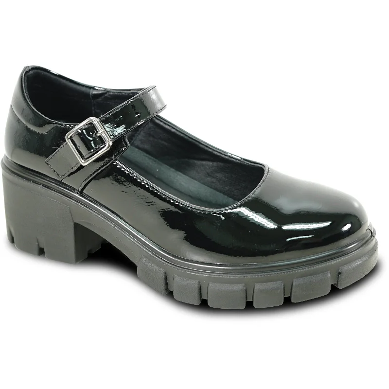 KOZI Women Comfort Dress Shoe OY3304 Platform Chunky Heel Pump Mary Jane Black Patent with Removable Insole KOZI Women Comfort Dress Shoe OY3304 Platform Chunky Heel Pump Mary Jane Black Patent with Removable Insole