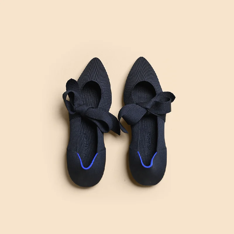 Rothy - Women - The Point Mary Jane Bow - Black