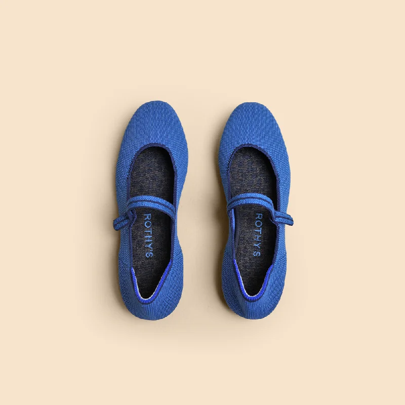 Rothy - Women - The Square Mary Jane - Blue