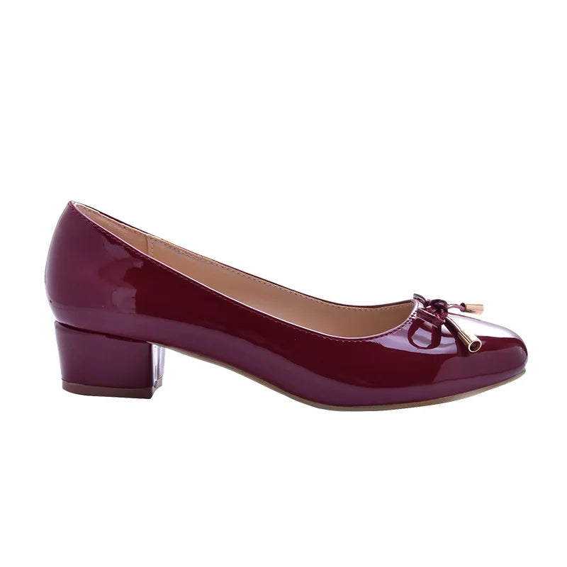 wine red heel 3.5cm