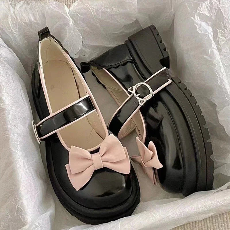 Sohiwoo Bow Lolita Shoes Women's Mary Jane Cute Platform Shoes Girl's Flat Shoes High Heels College Students Kawaii Japanese Retro Shoes Sohiwoo Bow Lolita Shoes Women's Mary Jane Cute Platform Shoes Girl's Flat Shoes High Heels College Students Kawaii Japanese Retro Shoes