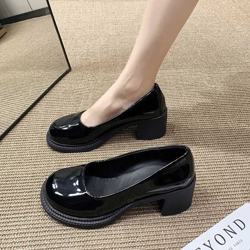 Sohiwoo New Low-heeled Single Shoes New Pointed Toe Chunky Heel High Shoes Bridesmaid Wedding Shoes Lady Pumps Dress Shoes Sohiwoo New Low-heeled Single Shoes New Pointed Toe Chunky Heel High Shoes Bridesmaid Wedding Shoes Lady Pumps Dress Shoes