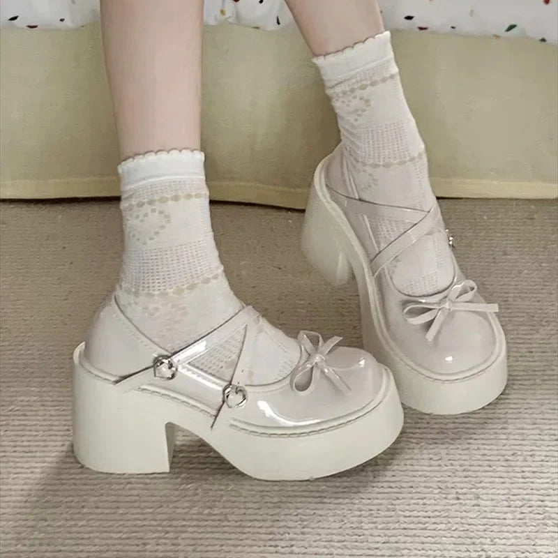 Sohiwoo Women's Chunky Heel Mary Janes Shoes Spring Round Toe Pumps Platform Shoes for Women Dress Students Women's Lolita Heeled Shoes Sohiwoo Women's Chunky Heel Mary Janes Shoes Spring Round Toe Pumps Platform Shoes for Women Dress Students Women's Lolita Heeled Shoes