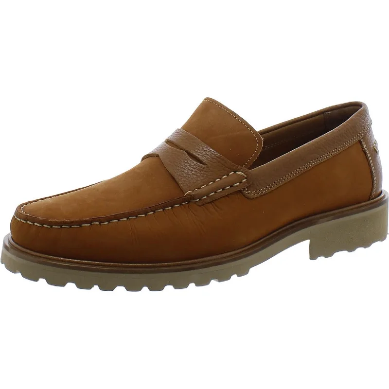 Donald J. Pliner Mens Joe Nubuck Penny Loafers