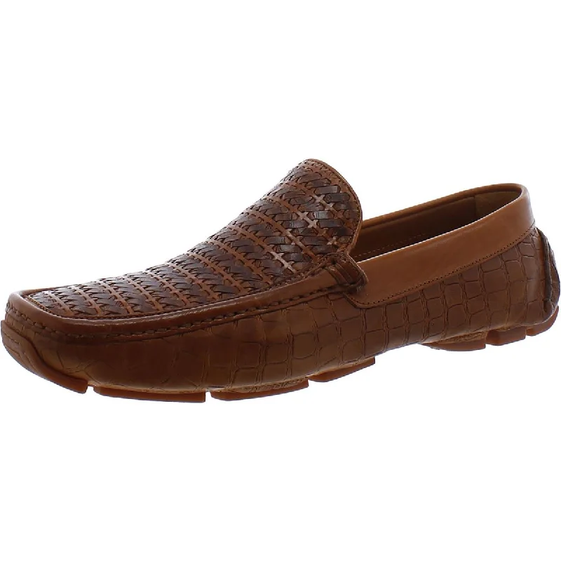 Donald J. Pliner Mens Lazar Leather Driving Moccasin Loafers