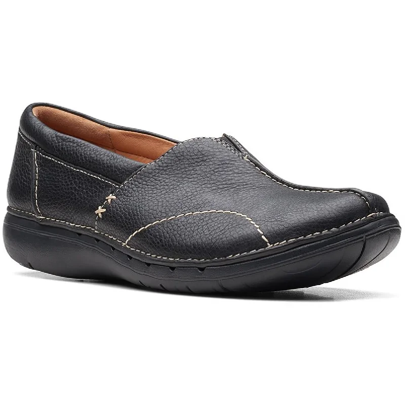 Clarks Womens Un Loop Stride Leather Slip On Loafers