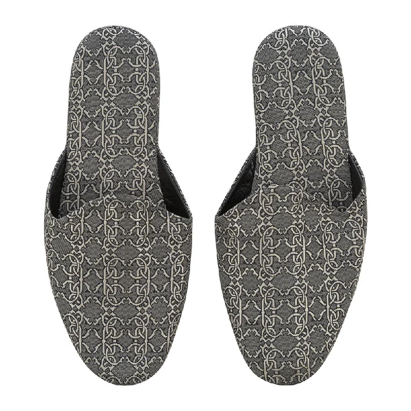 Roberto Cavalli Platinum Rc Slippers - Nero/Platino