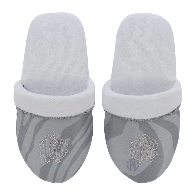 Roberto Cavalli Macro Zebrage Slippers - Bianco/Perla