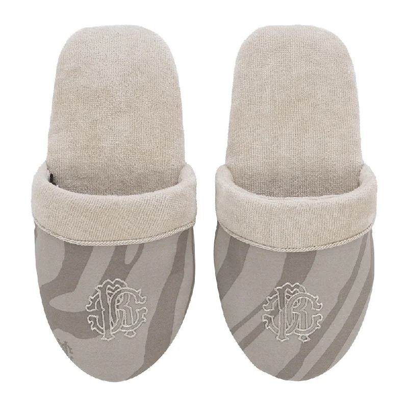 Roberto Cavalli Macro Zebrage Slippers - Sabbia