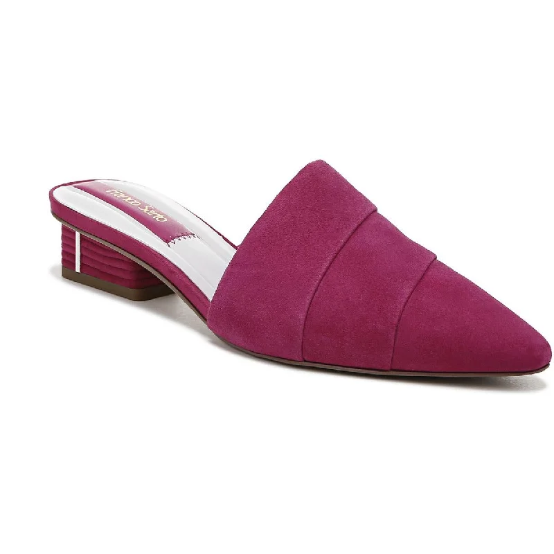 Oasis 3 Womens Solid Almond Toe Mules