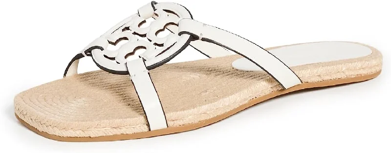 Tory Burch Women's Geo Bombe Miller Espadrille Slides, New Ivory
