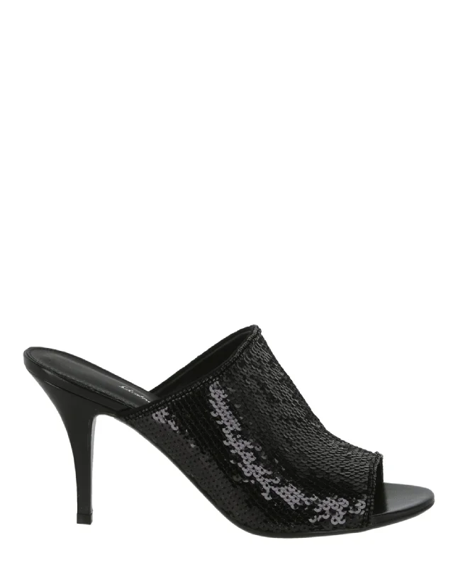 Ferragamo Womens Janine Sequin Mules