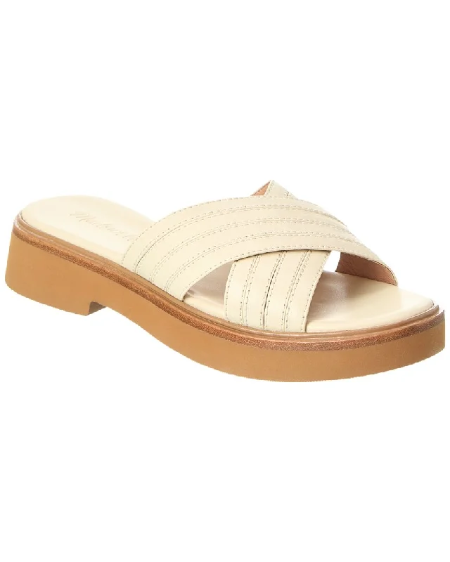 Madewell Pieced Crisscross Leather Slide