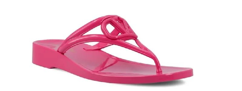 Valentino Women's VLogo Signature Slip-On Flip Flops Pink 40