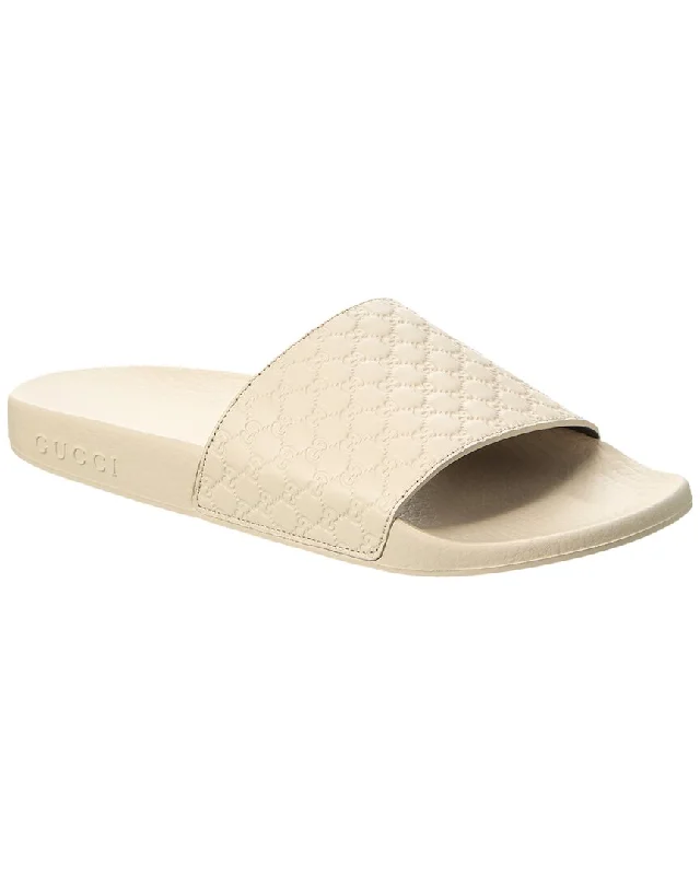 Gucci Microguccissima Leather Slide